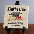 Conceive, Believe, Achieve Personalized Graduation Tumbled Stone Plaque